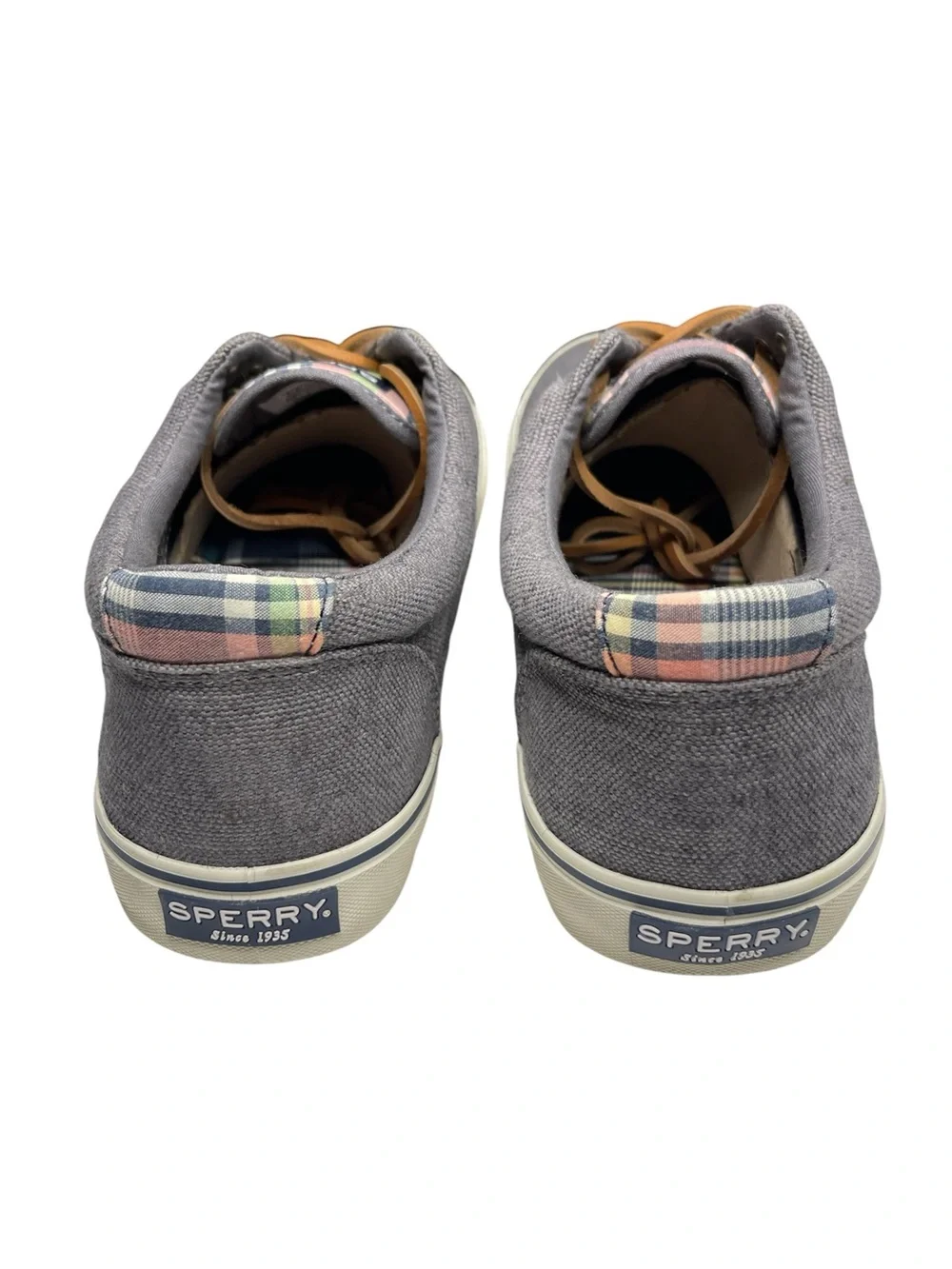 Sperry Top-Sider Striper II CVO Baja Linen Sneaker Grey Men Size 13